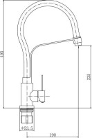 Смеситель для кухни Fashun A54012-7 сатин, черный Смеситель для кухни Fashun A54012-7 сатин, черный