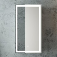 Зеркало-шкаф Art&Max Techno R 35 с подсветкой, белое