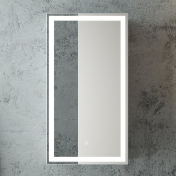 Зеркало-шкаф Art&Max Techno R 35 с подсветкой, белое