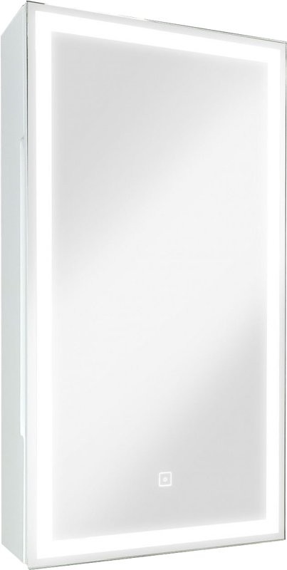 Зеркало-шкаф Art&Max Techno R 35 с подсветкой, белое