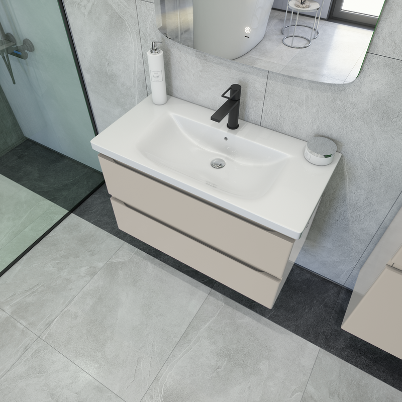 Тумба под раковину без столешницы Caprigo Forte 90 подвесная, беж лайт