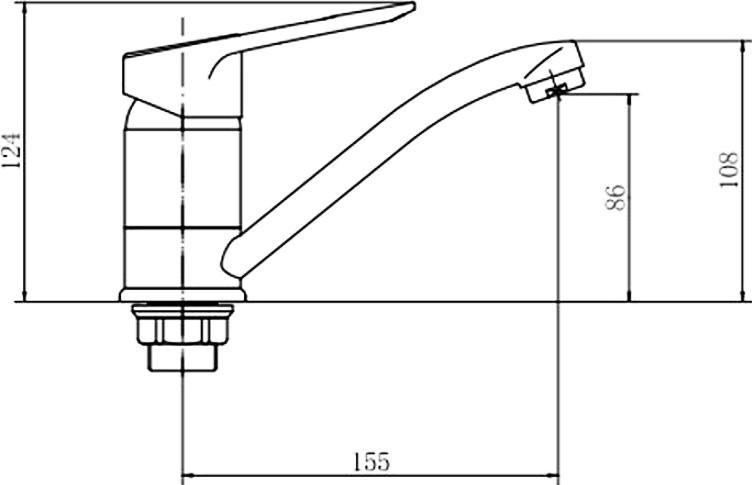 Смеситель для кухни Fashun A4507-2 хром