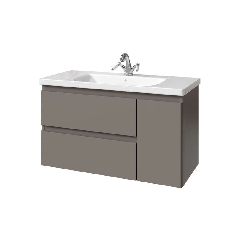 Тумба с раковиной Caprigo Forte 100 R подвесная, айрон