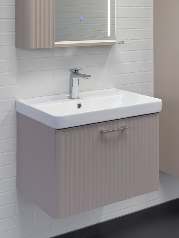 Мебель для ванной комнаты Comforty Ангара 60П подвесная, дуб латте