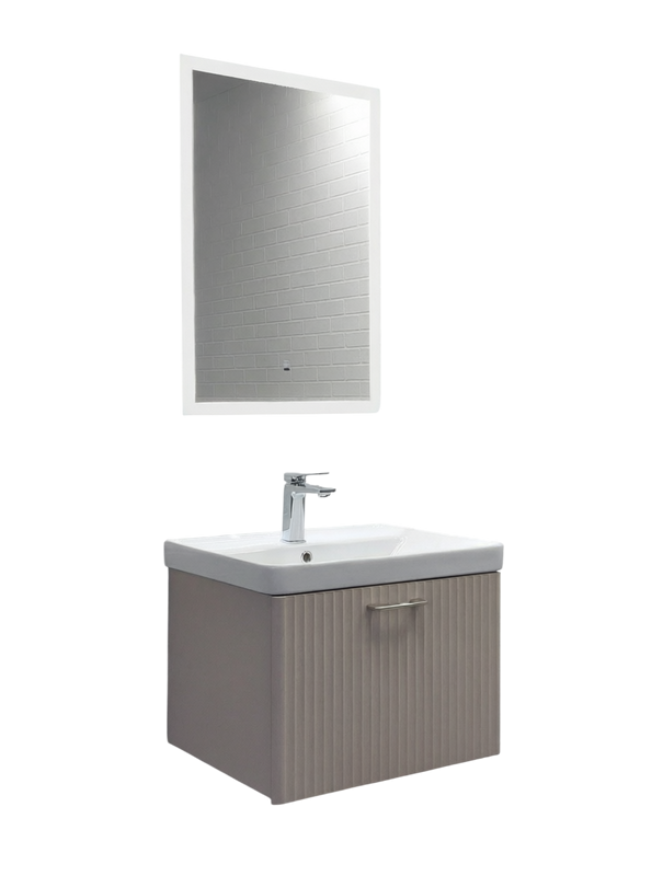 Мебель для ванной комнаты Comforty Ангара 60П подвесная, дуб латте