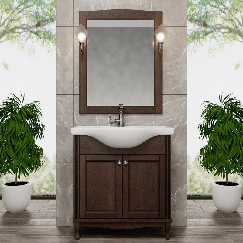 Мебель для ванной комнаты ValenHouse Эллина 80 кальяри, 2 дверцы, ручки хром