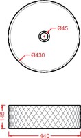 Накладная раковина ArtCeram Rombo OSL009 44 см