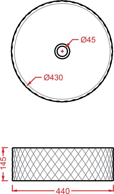 Накладная раковина ArtCeram Rombo OSL009 44 см