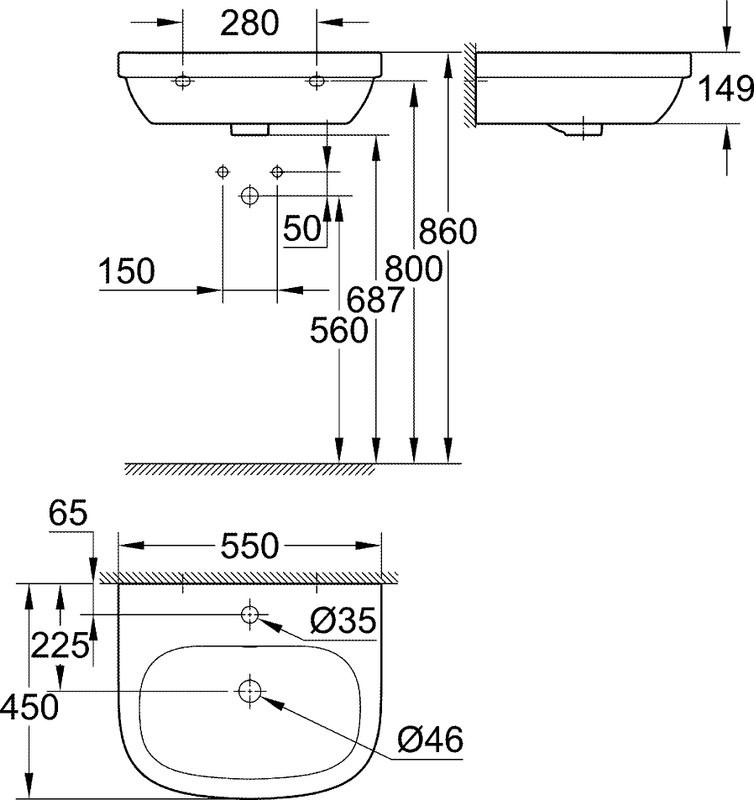 Раковина Grohe Euro Ceramic Euro Ceramic 3933600H