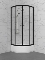 Душевой уголок Triton Альфа-Блэк Щ0000077857 80х80 В, черный матовый