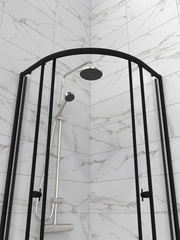 Душевой уголок Triton Альфа-Блэк Щ0000077857 80х80 В, черный матовый