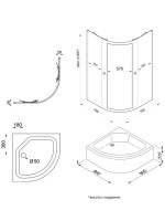 Душевой уголок Triton Альфа-Блэк Щ0000077857 80х80 В, черный матовый
