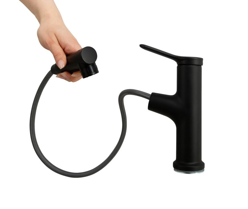 Смеситель для раковины BelBagno BB-LVMD-NERO-W0 для парикмахерской