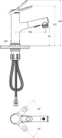 Смеситель для раковины BelBagno BB-LVMD-NERO-W0 для парикмахерской