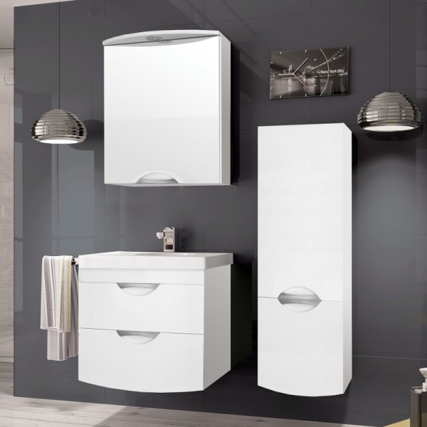 Мебель для ванной комнаты Style Line Жасмин-2 60 Люкс Plus, белая