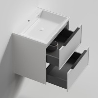 Тумба под раковину La Fenice SIMPLA Bianco TWIN белая 80 см