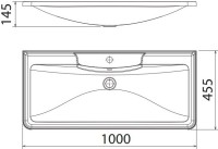 Мебельная раковина BelBagno BB1000/455-LV-MR-ALR