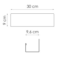 Полка Wasserkraft Elbe 7215 черная матовая