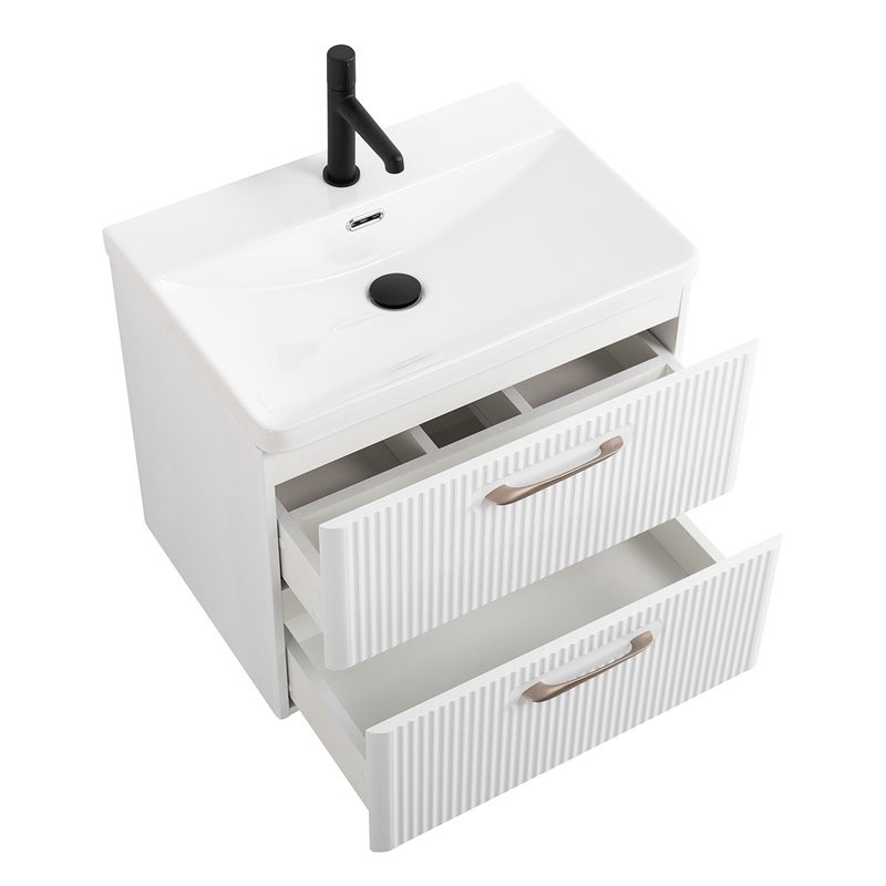 Тумба под раковину без столешницы BelBagno Due 60 bianco lucido