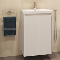 Тумба под раковину Velvex Klaufs 50.2D белая, подвесная