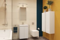 Тумба под раковину Velvex Klaufs 50.2D белая, подвесная