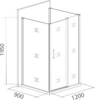 Душевой уголок Good Door Antares WTW+SP+SP 120х90х90х195 см
