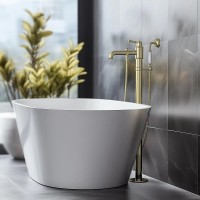 Напольный смеситель для ванны с душем AQUATEK Классик AQ1545PG С ВНУТРЕННЕЙ ЧАСТЬЮ, полированное золото