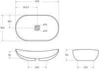 Накладная раковина BelBagno BB1404-H316