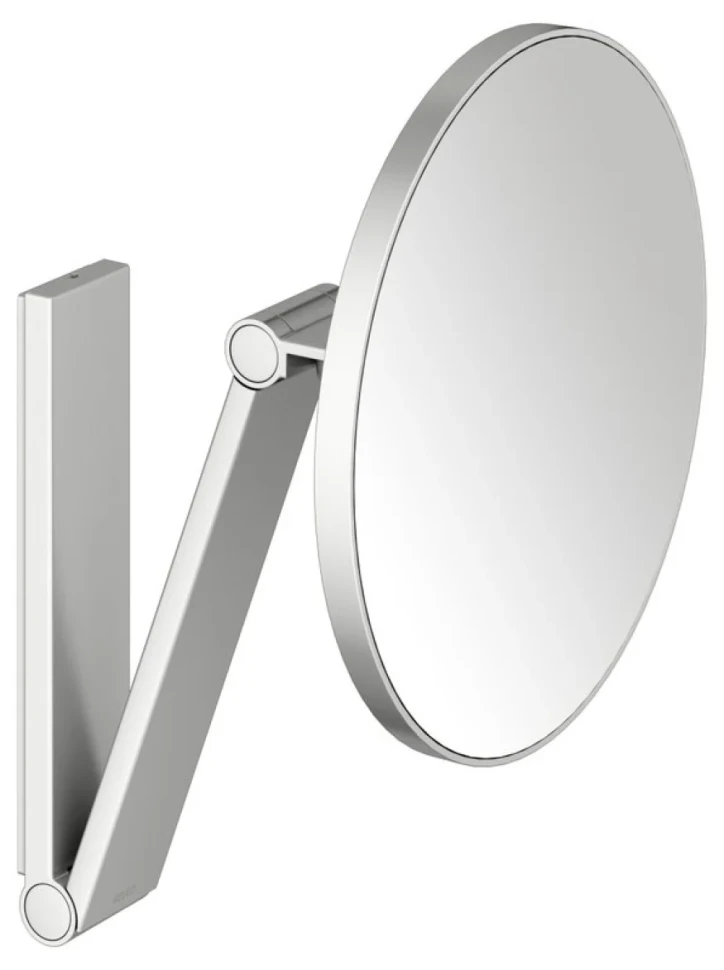 Косметическое зеркало Keuco iLook Move 17612 настенное, с увеличением, нержавеющая сталь finish