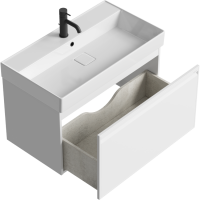 Тумба с раковиной Aqwella Pure 80 белая Тумба с раковиной Aqwella Pure 80 белая