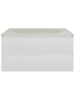 Тумба с раковиной Vincea Welle 100 m.white soft-touch, раковина VCB-4H100J жасмин