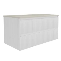 Тумба с раковиной Vincea Welle 100 m.white soft-touch, раковина VCB-4H100J жасмин