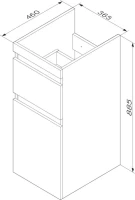 Мебель для ванной комнаты AM.PM X-Joy 40 L под узкую стиральную машину Мебель для ванной комнаты AM.PM X-Joy 40 L под узкую стиральную машину