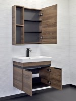 Мебель для ванной комнаты Comforty Соло 70 подвесная, темно-коричневый дуб