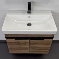 Мебель для ванной комнаты Comforty Соло 70 подвесная, темно-коричневый дуб