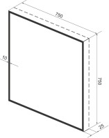 Зеркало Wellsee 7 Rays’ Spectrum 75х75 с подсветкой, черное