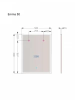 Зеркало Alavann Emma 50x80 с подсветкой Зеркало Alavann Emma 50x80 с подсветкой
