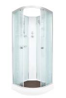 Душевая кабина DTO D EM1580N профиль хром, стекло матовое с узором