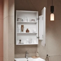 Зеркало-шкаф Alavann Cosmetic 60x80 с приближением, глянцевый белый