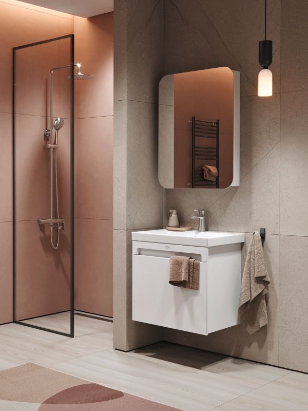 Зеркало-шкаф Alavann Cosmetic 60x80 с приближением, глянцевый белый