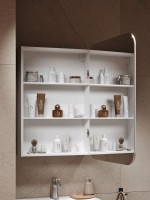 Зеркало-шкаф Alavann Cosmetic 60x80 с приближением, глянцевый белый