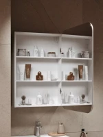 Зеркало-шкаф Alavann Cosmetic 60x80 с приближением, глянцевый белый