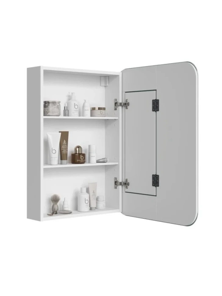 Зеркало-шкаф Alavann Cosmetic 60x80 с приближением, глянцевый белый