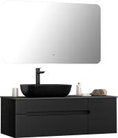 Мебель для ванной комнаты Misty Роял 120 черная Мебель для ванной комнаты Misty Роял 120 черная