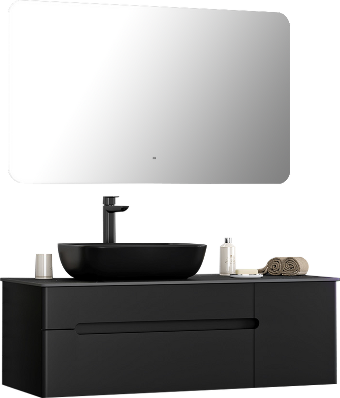 Мебель для ванной комнаты Misty Роял 120 черная