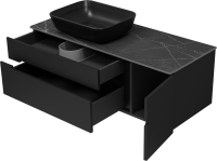 Мебель для ванной комнаты Misty Роял 120 черная Мебель для ванной комнаты Misty Роял 120 черная