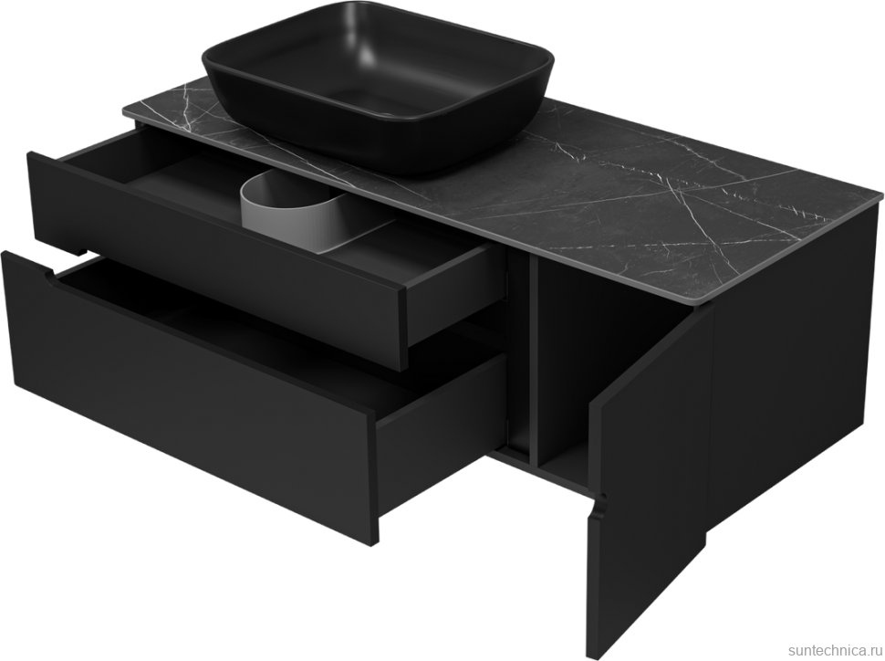 Мебель для ванной комнаты Misty Роял 120 черная