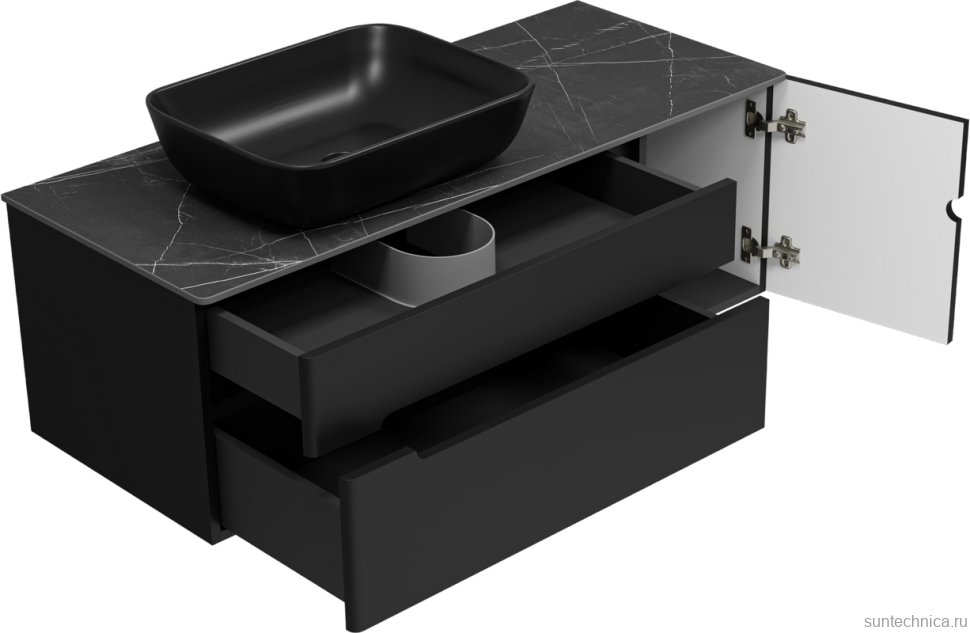 Мебель для ванной комнаты Misty Роял 120 черная