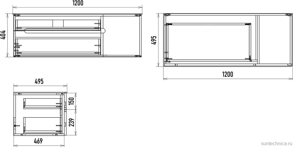 Мебель для ванной комнаты Misty Роял 120 черная