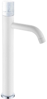 Смеситель для раковины Boheme Stick 122-W-MR-W белый, белый мрамор